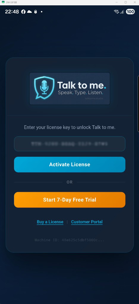 Step 2 — License Entry